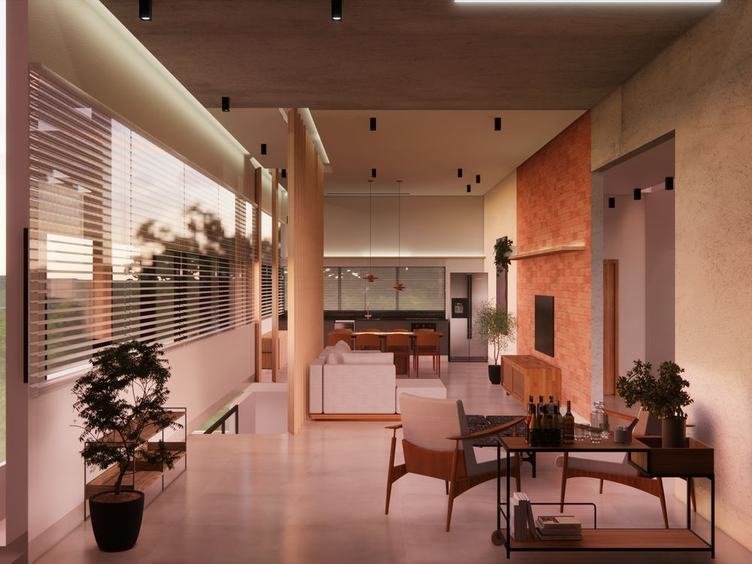 Casa em construção 350 m², Sala, cozinha e jantar integrados, Itupeva